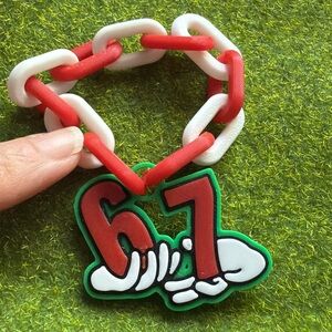 Festive Elf Doll Red White Outfit 67 necklace chain gag gift stocking stuffer